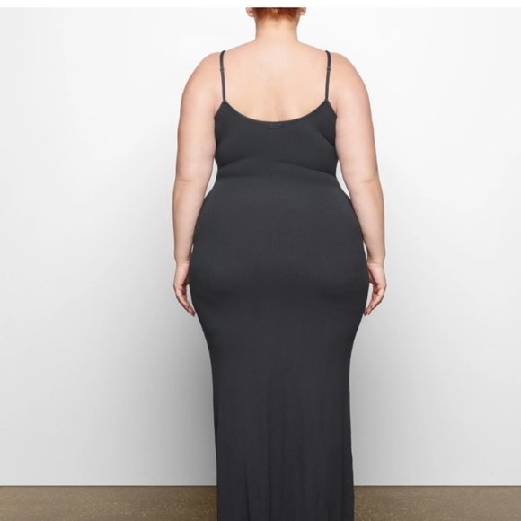 NWT SKIMS XXS Graphite Long Lounge Dress - Picture 3 of 4
